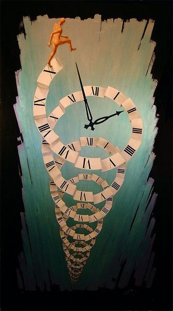 معرض فني, Clock Art, Time Art, Gcse Art, Time Flies, 판타지 아트, About Time, Colorful Paintings, Op Art