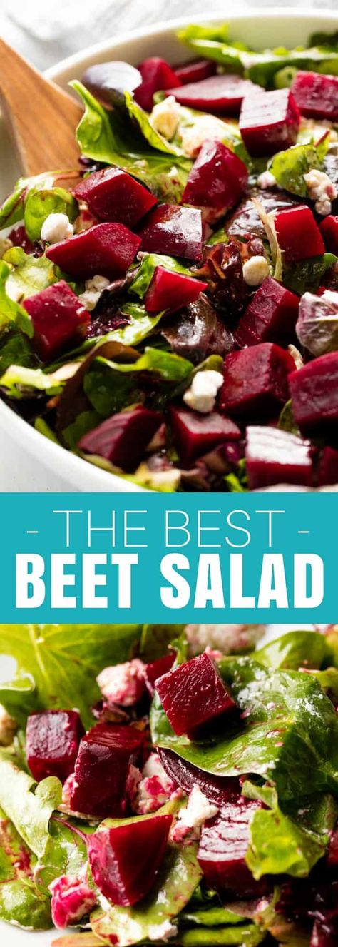 Best Beet Salad, Salad Beet, Dressing Vinaigrette, Simple Balsamic Vinaigrette, Beet Salad Recipes, Beet Recipes, Goat Cheese Salad, Cheese Salad, Beet Salad