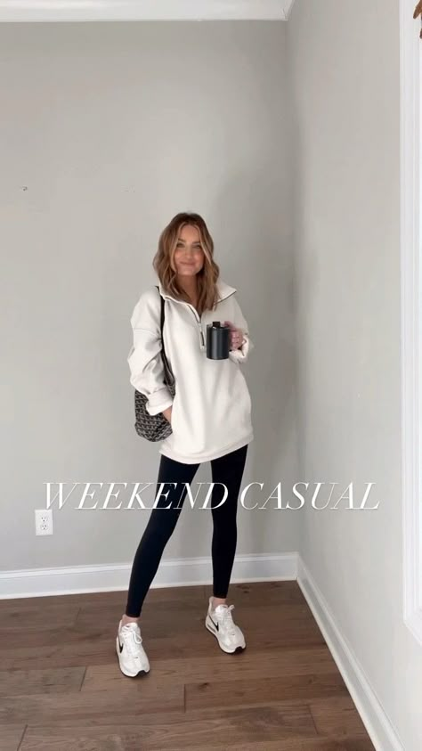 Styling Half Zip Sweaters, Leggings And Fleece Outfit, Grey Fleece Outfit, Beige Half Zip Sweater Outfit, White Half Zip Pullover Outfit, Oversized Fleece Jacket Outfit, White Half Zip Sweater Outfit, Three Quarter Zip Sweatshirt Outfit, Cream Fleece Outfit