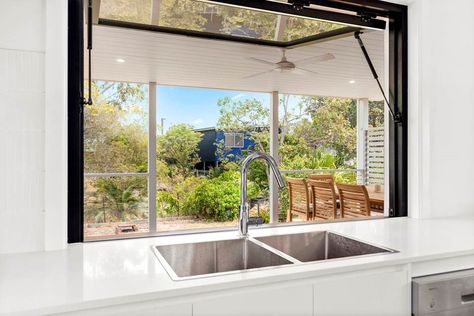 Gas Strut Windows - Hanlon Windows Australia Gas Strut Window, Jalousie Window, Deck Roof, Pass Through Window, Modern Grey Living Room, South Coast Nsw, Velux Skylights, Awning Windows, Moving Walls