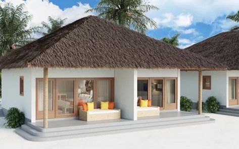 Resort Cottages Design, Cob House Plans, Resort Design Plan, Modern Tropical House, Hut House, Tropical House Design, Tiny House Village, Thatched House, Bali House