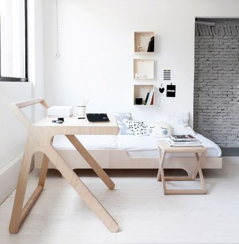 Rafa Kids Kids Desk Ideas, Minimal Kids Room, Designer Desk, Plywood Desk, Scandi Living, Kids Desk, Kids' Desk, Luxurious Bed, Desk Ideas