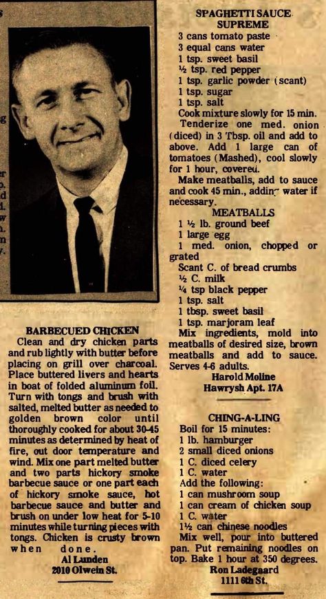 Old Newspaper Recipes, Vintage Southern Recipes, Southern Foods, Spaghetti Meat Sauce, Homemade Sauce Recipes, Celebrity Recipes, Heirloom Recipes, Copykat Recipes, Pasta Dinner Recipes