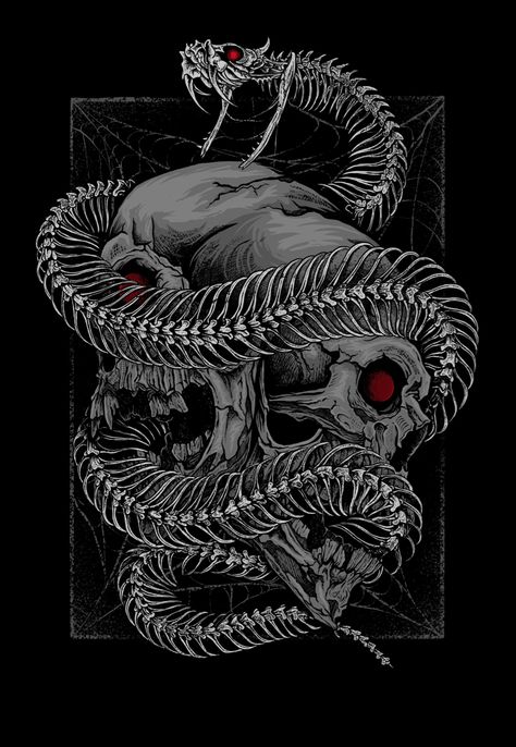 #darkart #dark #illustration #metalcore #brutalism #metalillustration #tshirtdesign #coveralbum #metalhead Skull And Snake Wallpaper, Dark Art Illustration, Shirt Reference, Evil Mermaids, Metal Logo Design, Dark Souls Wallpaper, Dark Illustration, Skull And Snake, Punisher Logo