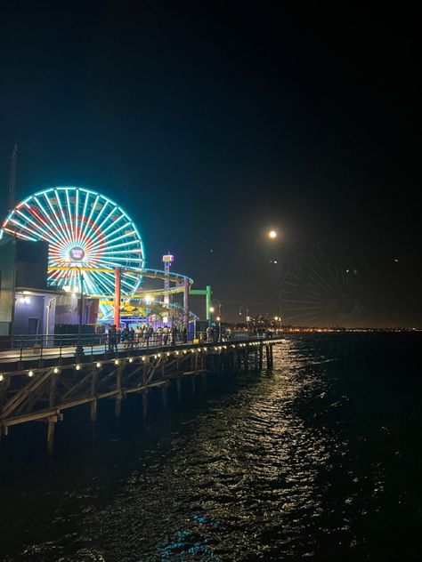 California Pier Aesthetic, Newport California Aesthetic, Irvine California Aesthetic, Dark California Aesthetic, Cali Insta Pics, Pier Aesthetics, Santa Monica Pier Aesthetic, Cali Aesthetic, Cali Vibes