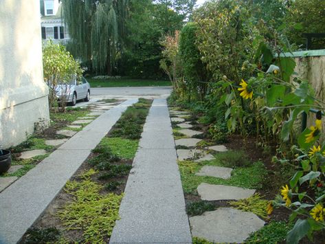 greener driveway Permeable Driveway, Recycled Concrete, Concrete Path, Concrete Retaining Walls, Home Outside, Driveway Design, Driveway Landscaping, Gravel Driveway, Concrete Driveways