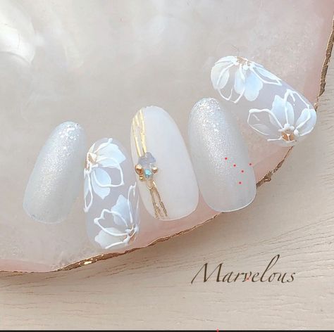 Japan Nails, Japan Nail, Bridal Nails Designs, Cherry Blossom Nails, Asian Nails, Beauty Nails Design, Nail Art Wedding, Pretty Nail Art, Nails 2024