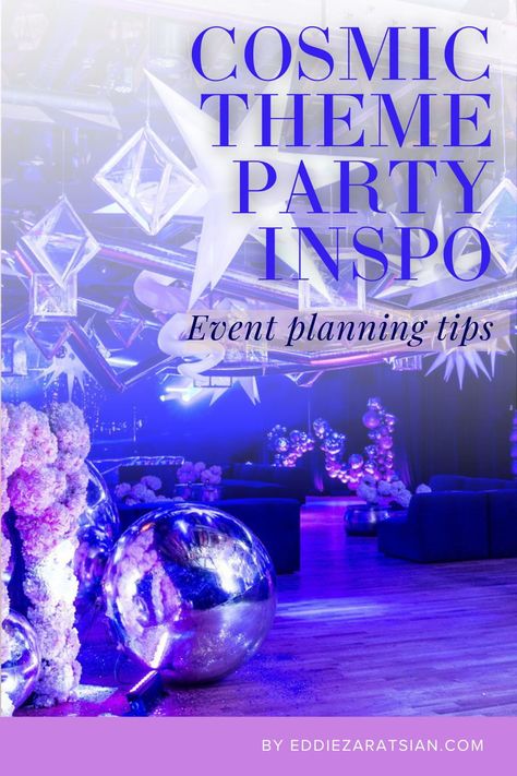 Cosmic Party, Eddie Zaratsian, Floral Tutorials, Party Design Ideas, Diy Dinner, Drink Display, Party Entrance, Dream Wedding Ring, Celestial Design