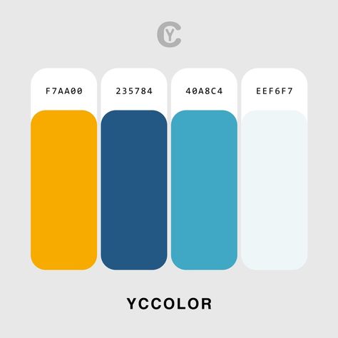 Blue Website Color Schemes, Colour Combinations Graphic Design, Cyan Colour Palette, Color Palette Three Colors, Three Colour Palette, Blue Pallete Combination, Logo Color Pallete, Blue Combination Color, Color Combination For Website