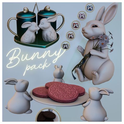 The Sims 4 CC pack - Bunny pack (early access) | PufferSuffer on Patreon The Sims 4 Cc Pack, Sims 4 Patreon, Sims 4 Anime, Sims 4 Game Mods, Free Sims, Cool Piercings, The Sims 4 Download, Sims House Design, Sims Four