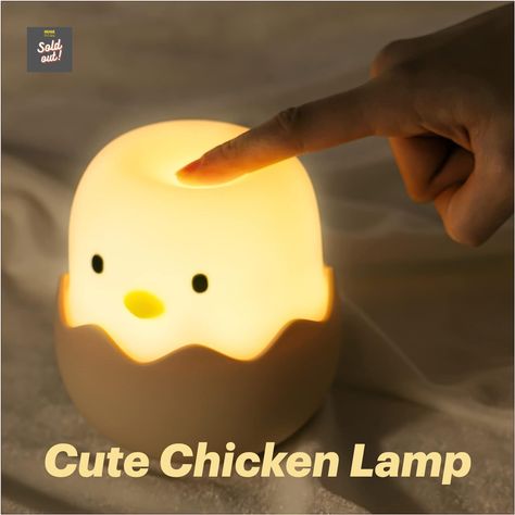 UNEEDE Cute Night Light for Kids, Kawaii Chicken Lamp for Bedroom Decor, Silicone Cute Lamp for Baby Girls, Rechargeable Squishy Lamp with Touch Control for Teen Toddler Children Women Gift Squishy Night Light, Cute Led Lamp, Kawaii Lamps, Squishy Lamp, Chicken Lamp, Kawaii Chicken, Toddler Bedroom Decor, Cute Lamp, Cat Lamp