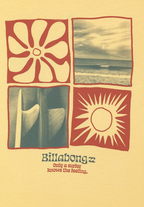 Billabong TWIN TEES - Print T-shirt - papaya Surf Posters, Vintage Surfing, Surf Logo, Surf Vintage, Surfing Pictures, Surf Poster, Surf Brands, Surf Club, Surf Design