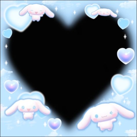 Gfx Background Cinnamoroll, Purikura Template, Cinnamoroll Frame, Gfx Backgrounds, Mailing Design, Gfx Roblox Background, Memo Pad Design, Frame Edit, Heart Overlay