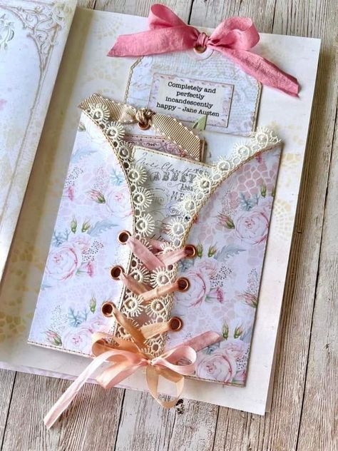 Pretty Cards Diy, Pink Scrapbook Aesthetic, Coquette Scrapbook Ideas, Scrapbook Ideas Coquette, Junk Journal Fold Out Pages, Vintage Scrapbook Ideas, Junk Journal Layout, Junk Journal Pages Ideas Layout, Coquette Journals