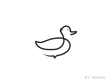 Duck Line Tattoo, Duck Outline Tattoo, Duck Line Art, Ducks Tattoo, Tattoo Friends, Duck Tattoos, Cat Tattoo Simple, Duck Illustration, Stick Poke