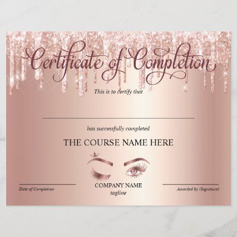 Certificate of Completion Award lashes Course Lash Course, Certificate Of Completion, Lashes Makeup, Christmas Card Holders, Hand Sanitizer, Custom Holiday Card, Keep It Cleaner, New Design, Lashes