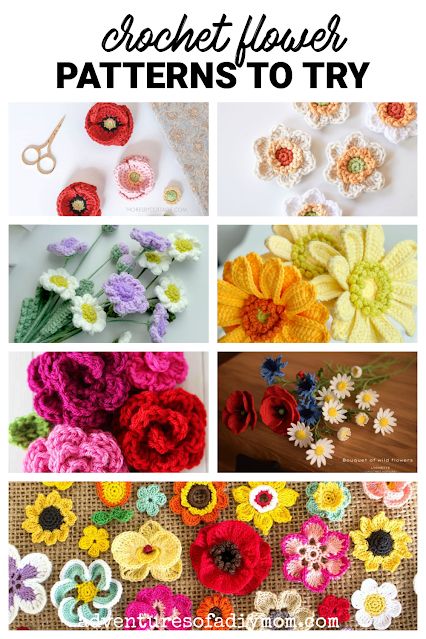 Make crochet flowers with over 50 crochet patterns. Find free designs as well as patterns you can buy. Flower Crochet Patterns, Hdc Crochet, Diy Mom, Crochet Appliques, Crochet Hot Pads, Crochet Flowers Easy, Mums Flowers, Crochet Flowers Free Pattern, Easy Crochet Blanket