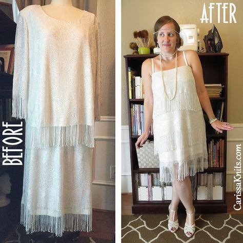 Carissa Knits: All Dolled Up Flapper Dress Diy, Diy 1920s Costume, Diy Flapper Costume, Diy Flapper Dress, Flapper Costume Diy, Flapper Dress Pattern, Diy Doll Costume, Gangster Party, 1920s Flapper Costume