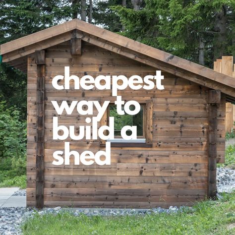 What is the cheapest way to build a shed? -Organic Gardening How To Build A Shed Cheap Easy Diy, Cinder Block Shed, Diy Shed Cheap Easy, Shed Studio Ideas, Tool Shed Organization, Diy Pallet Shed, 12x20 Shed, Diy Shelter, Build A Storage Shed