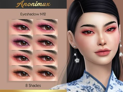 - 8 Shades - Compatible with the color slider - BGC - HQ -Thanks to all CC creators - I hope you enjoy! Sims 4 Asian Makeup, Eyeshadow Korean, Sims 4 Cc Eyes, The Sims 4 Skin, Makeup Cc, Pelo Sims, The Sims 4 Packs, Sims 4 Cc Makeup, Sims 4 Body Mods