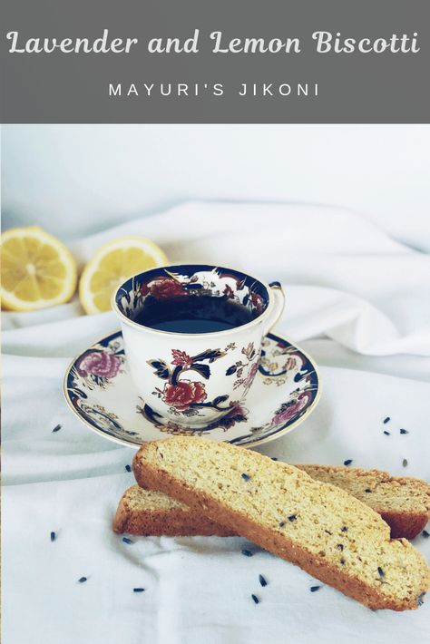 Lavender and Lemon Biscotti - Mayuri's Jikoni baked, biscotti, festival, flowers, lavender, lemon Lavender Biscotti, Scone Flavors, Lemon Biscotti, Christmas Party Appetizers, Festival Flowers, Lavender Cookies, Lavender And Lemon, Christmas Appetizers Party, Fall Baking Recipes