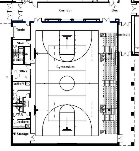 elementary school building design plans | Protsman Elementary School - Design Concepts: Gym School Gym Design Architecture, School Gymnasium Design, School Design Plan, Elementary School Building Design, School Design Concept, Gymnasium Design, Elementary School Building, Elementary School Design, School Building Plans