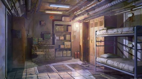 Military Bunkers, Fallout Shelter, Underground Bunker, Rpg Map, Anime Room, 판타지 아트, Original Wallpaper, Environment Concept Art, Environmental Art