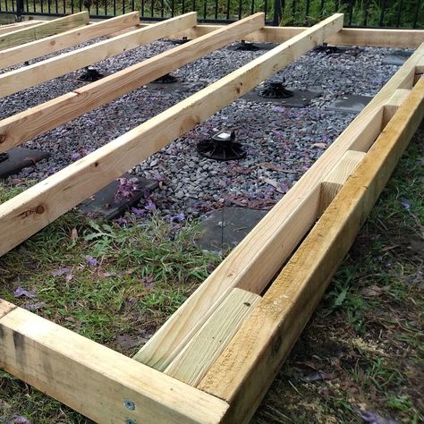 How to build a deck How To Build A Deck On The Ground, Building A Deck On A Budget, Merbau Decking, Trek Deck, Ground Level Deck, Deck Building Plans, Building A Floating Deck, Decking Oil, Build A Deck