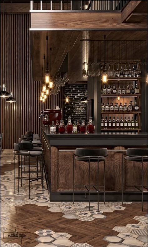 VWArtclub - Dubai Bar Wooden Bar Design, Modern Restaurants, Pub Interior Design, Cafe Bar Design, Restaurant Bars, Restaurant Vintage, Classic Restaurant, Pub Interior, Bar In Casa