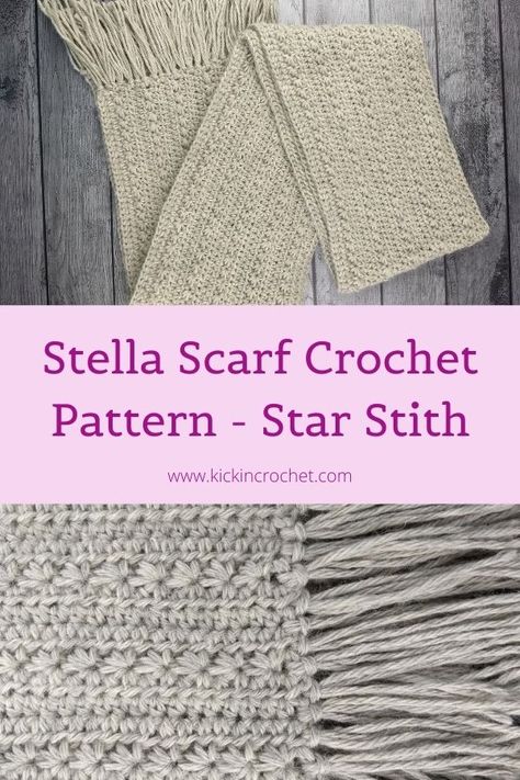 Feminine Crochet Scarf, Crochet Star Stitch Scarf Free Pattern, Crochet Star Stitch Scarf, Cable Crochet Scarf Pattern Free, Soft Scarf Crochet Pattern, Free Crochet Scarf Patterns For Women, Crochet Stitches For Scarves, Fast Crochet Scarf, Crochet Winter Scarf