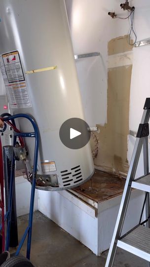 2.2M views · 16K reactions | installing a new water heater🔧 (x3 speed) | By Evan Berns | Facebook Water Heater Maintenance, Water Heater Installation, Bern, Water Heater, Home Improvement, Water