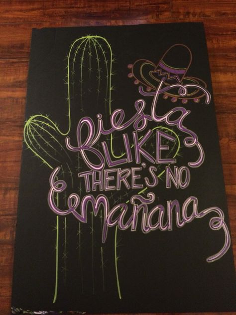 Trendy Kitchen Decor, Fiesta Birthday Party, Fiesta Theme Party, Chalkboard Lettering, Mexican Party Theme, Chalk Lettering, Fiesta Theme, Chalkboard Designs, 5 De Mayo