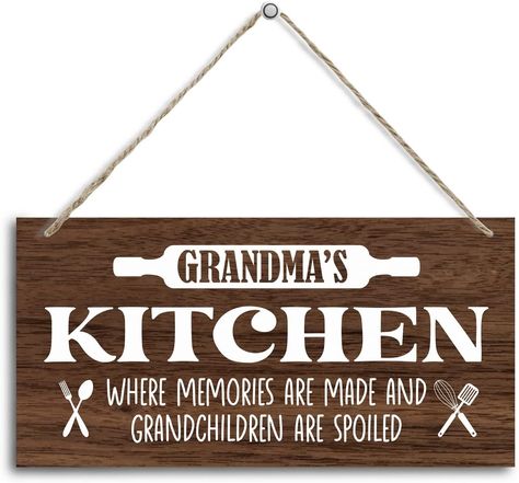 Hanging Kitchen Rules Wood Decor Sign, Grandma's Kitchen Sign, Hanging Printed Wooden Plaque Decor, Modern Kitchen Wood Signs, Kitchen Rules Sign, Rustic Farmhouse Kitchen Wall Decor Sign 12x6 inch #kitchen #grandma #mothersday #birthday #christas #woodenart #country #rustic Kitchen Rules Sign, Wood Decor Signs, Farmhouse Kitchen Wall, Farmhouse Kitchen Wall Decor, Grandma's Kitchen, Kitchen Rules, Themed Kitchen, Kitchen Wood, Grandmas Kitchen