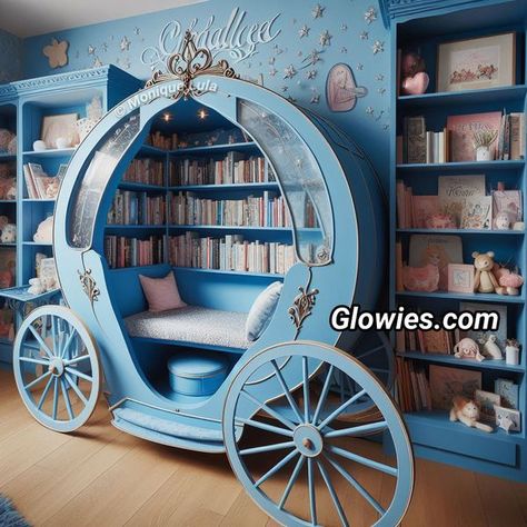 Cinderella Bedroom, Cinderella Room, Monique Lula, Cinderella Carriage, Blue Furniture, Princess Room, Nursery Theme, Read A Book, My Dream House