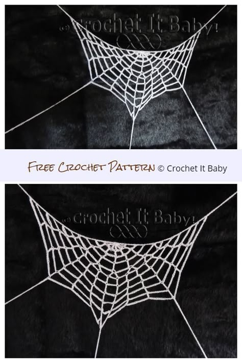 Halloween Spider Web Free Crochet Patterns - DIY Magazine Spiderweb Crochet Blanket, Spiderweb Crochet Pattern Free, Spooky Crochet Patterns Free, Crochet Cobweb, Easy Crochet Blanket Patterns Free, Weird Crochet Patterns, Spiderweb Crochet, Quick And Easy Crochet Blanket, Crochet Spider Web