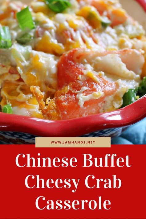 Cheesy Crab Casserole, Chinese Buffet Crab Casserole Recipe, Crab Casserole, Seafood Casserole Recipes, Crab Recipe, Crab Salad Recipe, Chinese Buffet, Seafood Bake, Crab Meat Recipes