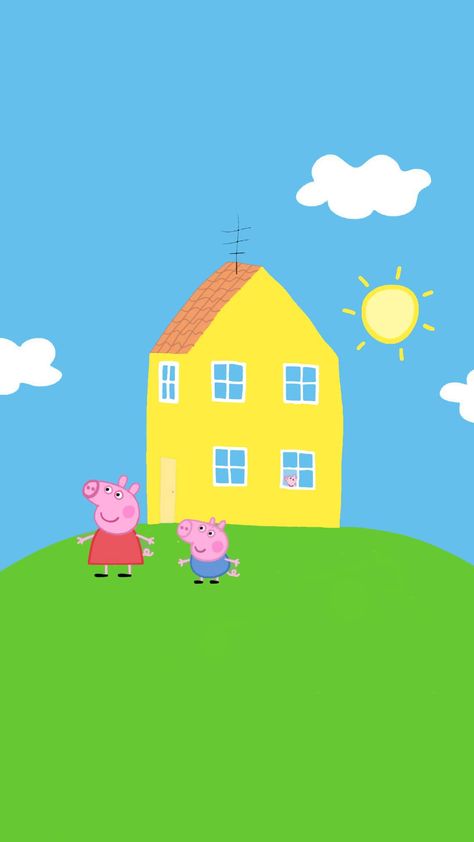 Peppa Pig House Wallpaper Peppa Pig House Wallpaper, Peppa Pig Background, Pig Outfit, Peppa Pig Outfit, Peppa Pig House, Wallpaper House Design, Peppa Pig Wallpaper, Pig Wallpaper, Pig House