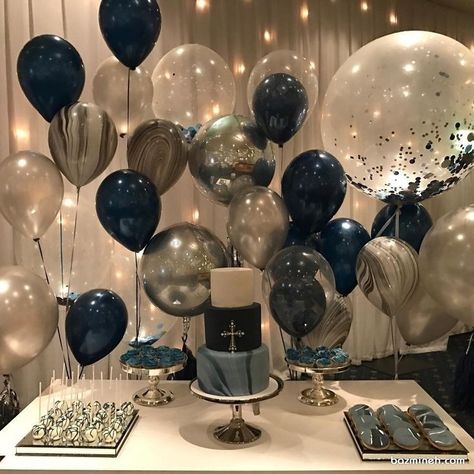 Birthday Celebration Ideas, Boyfriends Birthday Ideas, Blue Party Decorations, 16th Birthday Decorations, Birthday Room Decorations, Birthday Surprise Boyfriend, Simple Birthday Decorations, Birthday Goals, 21st Birthday Decorations