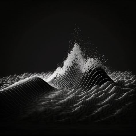 black and white, sound wave, sea, dark Sound Design Aesthetic, Tengen Aesthetic, Sound Waves Aesthetic, Sound Waves Art, Soundwave Design, Sound Aesthetic, Sound Magic, Sound Waves Design, Audio Waves