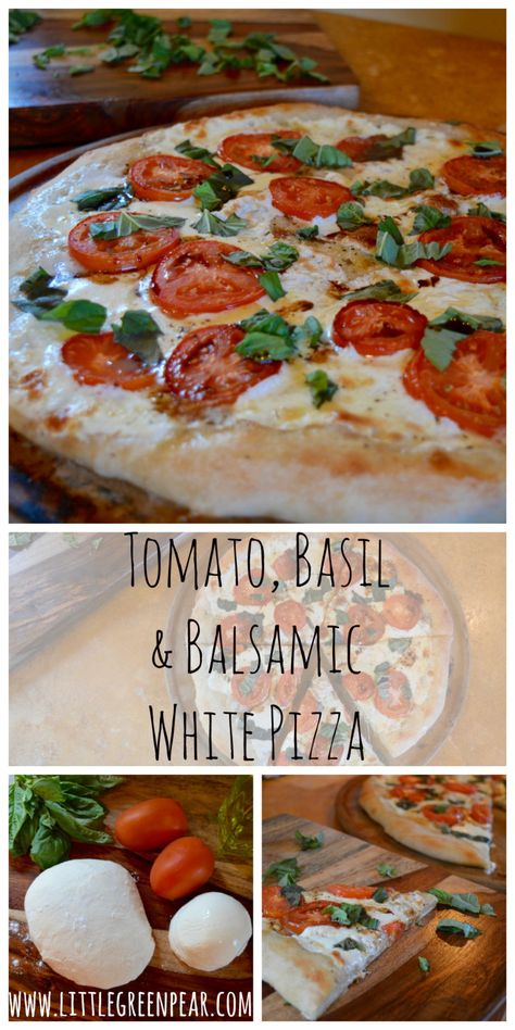 Basil Pizza, Pizza Oven Recipes, White Pizza Recipes, Delicious Pizza Recipes, Mozzarella Pizza, Basil Recipes, White Pizza, Pizza Recipes Homemade, Delicious Pizza