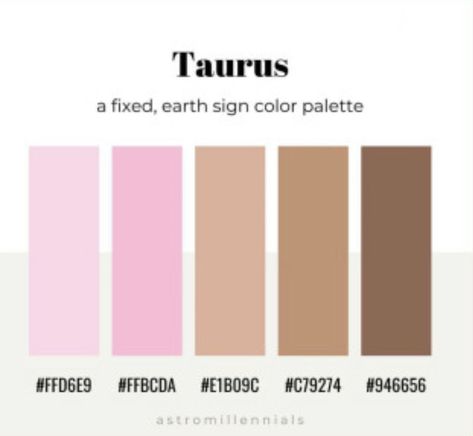 Taurus Color Palette, Aquarius Color Palette, Zodiac Nails, Zodiac Colors, Taurus Rising, Zodiac Signs Colors, Pantone Palette, Color Palette Challenge, Astrology Virgo