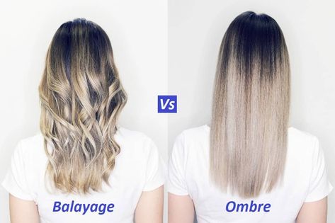 Do you know the difference between balayage and ombre hair? Find out the answer to balayage vs ombre to see how they differ and which one you should pick. Ombre Vs Balayage Vs Sombre, Balayage Hair Vs Ombre, Ombre Vs Balayage, Balayage Vs Ombre, Balayage Hair Tutorial, Sombre Hair, Blonde Roots, Ombre Fashion, Professional Stylist