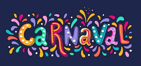 Vector Hand drawn Carnaval Lettering. Carnival Title With Colorful Party Element , #AFF, #Lettering, #Carnival, #Title, #Carnaval, #Vector #ad Party Elements, Theme Carnaval, Visual And Performing Arts, Photos Booth, Collaborative Art, Art Organization, Fun Family Activities, Image Vector, North Texas