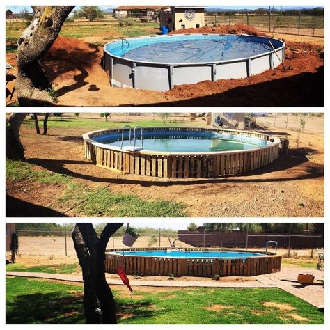 Built In Pool, Solar Pool Heater Diy, Pools Inground, Pool Deck Decorations, Oval Pool, Piscina Intex, Solar Pool Heater, Pool Hacks, Intex Pool