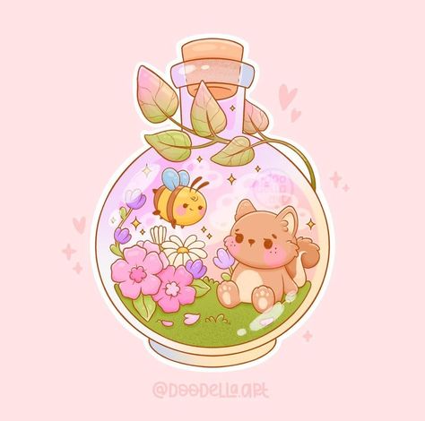 Kawaii Images, Art Challenges, Cute Kawaii Animals, Kawaii Illustration, Cute Animal Drawings Kawaii, Cute Doodles Drawings, Cute Kawaii Drawings, Cute Doodle Art, Cute Cartoon Drawings