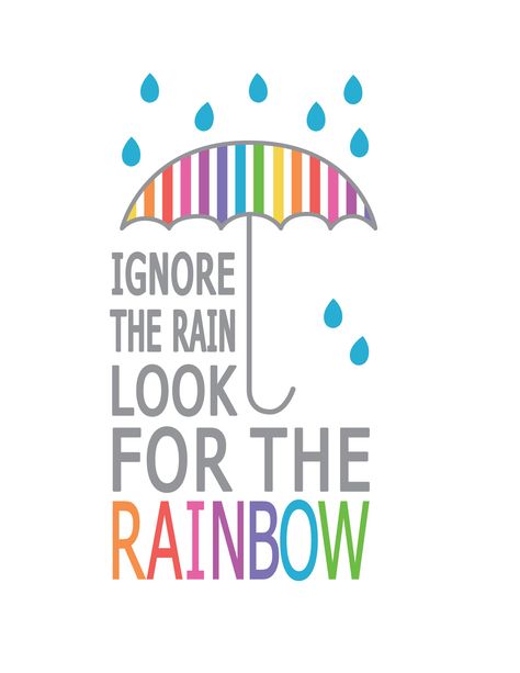 Look for the rainbow :) Friday Night Quotes, Thursday Thoughts, Rainbow Quote, Night Quotes, Quotes For Kids, Positive Thoughts, The Rainbow, The Words, The Rain