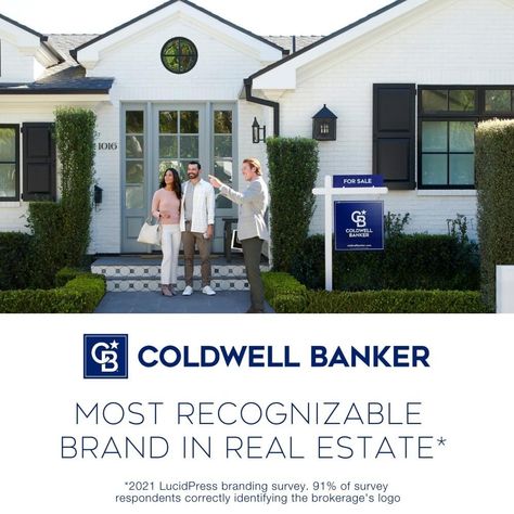 A new report was just released that showed Coldwell Banker is the “Most Recognizable Brand in Real Estate.” We’re #CBProud that our new logo is less than 2 years old, yet was more recognizable than the biggest brands in the real estate space. Read more: https://bit.ly/31X42U2 #leaveyourmark Coldwell Banker Real Estate, Coldwell Banker, Real Estate, Outdoor Decor