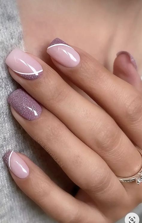 Sparkle Nail Designs, Latest Nail Designs, Milky Nails, Manicure Nail Designs, Nagel Tips, Everyday Elegance, Sparkle Nails, Short Acrylic Nails Designs, Spring Nail