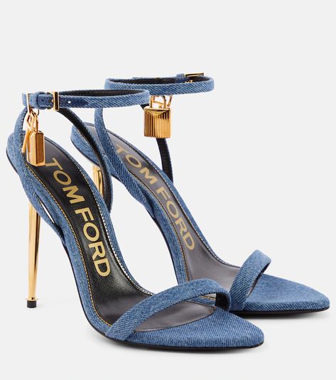 Tom Ford for Women | Shop at Mytheresa Tom Ford Shoes Women, Tom Ford Heels, Tom Ford Shoes, Denim Sandals, Denim Heels, Givenchy Shoes, Designer High Heels, Strappy Stilettos, Girly Shoes