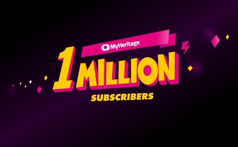 MyHeritage passes 1 million Subscribers 1million Subscribers, One Milion, 1 Million Subscribers, Genealogy Websites, Million Subscribers, Family Emergency, First Blog Post, January 9, Keynote Speakers